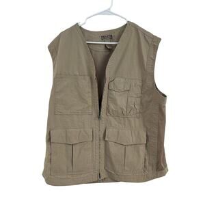 Duluth Trading Company Men's Utility Fishing Hiking Vest Full Zip Size Large